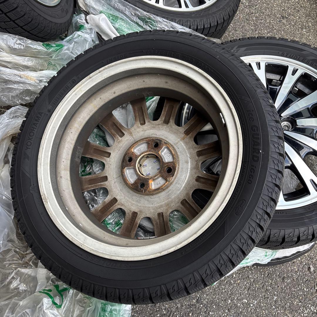 【送料込】165/55R15 ヨコハマ　スタッドレス　アイスガードホイールセット
