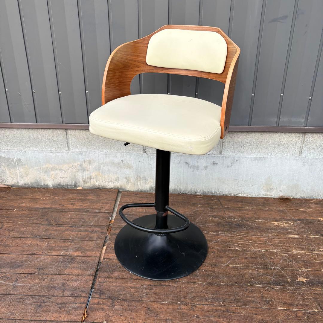 北欧レトロ ティアイアイ プライウッドカウンターチェア 木製フレームバーチェア