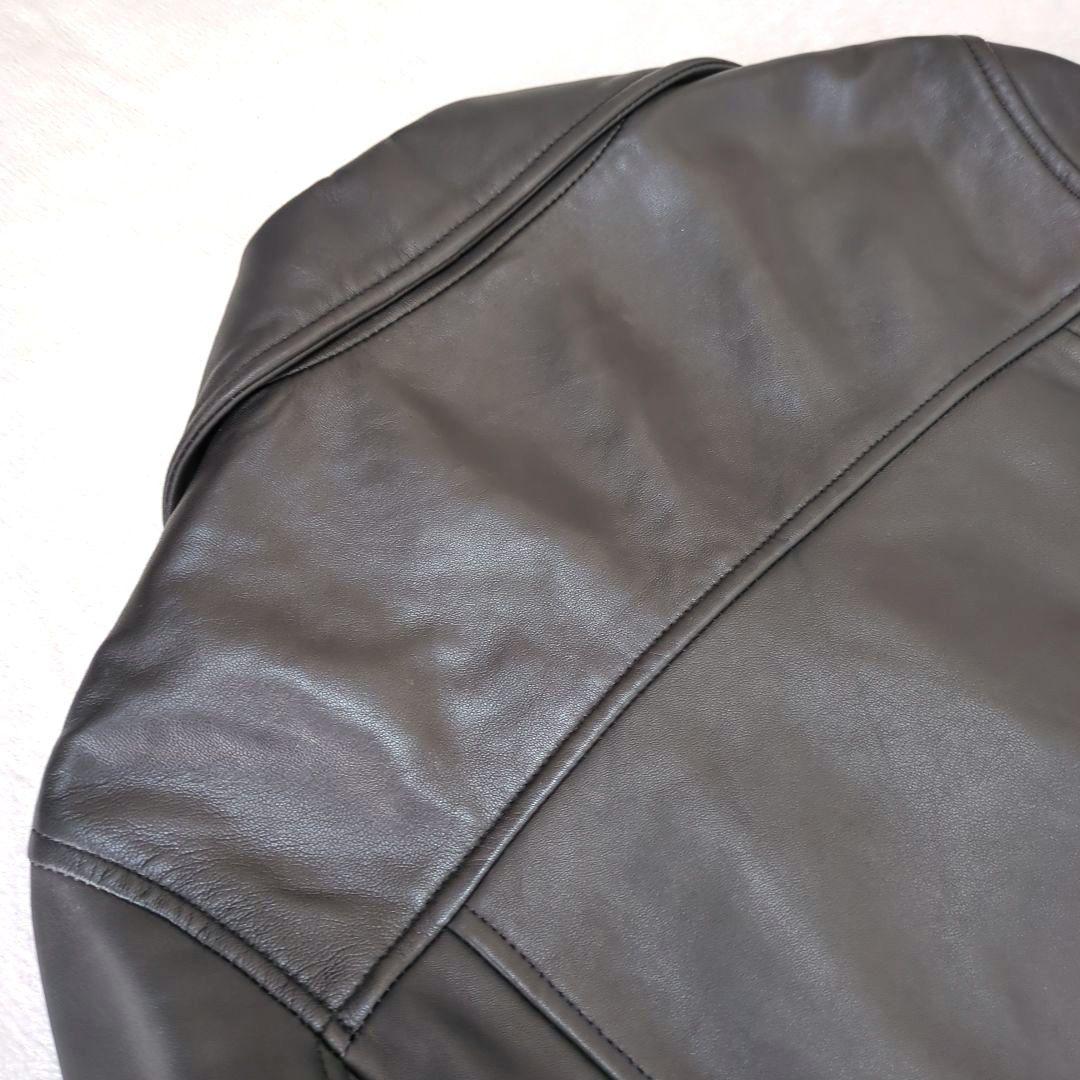 未使用タグ付 UNITEDTOKYO 羊革ダブルライダースジャケット黒サイズ3