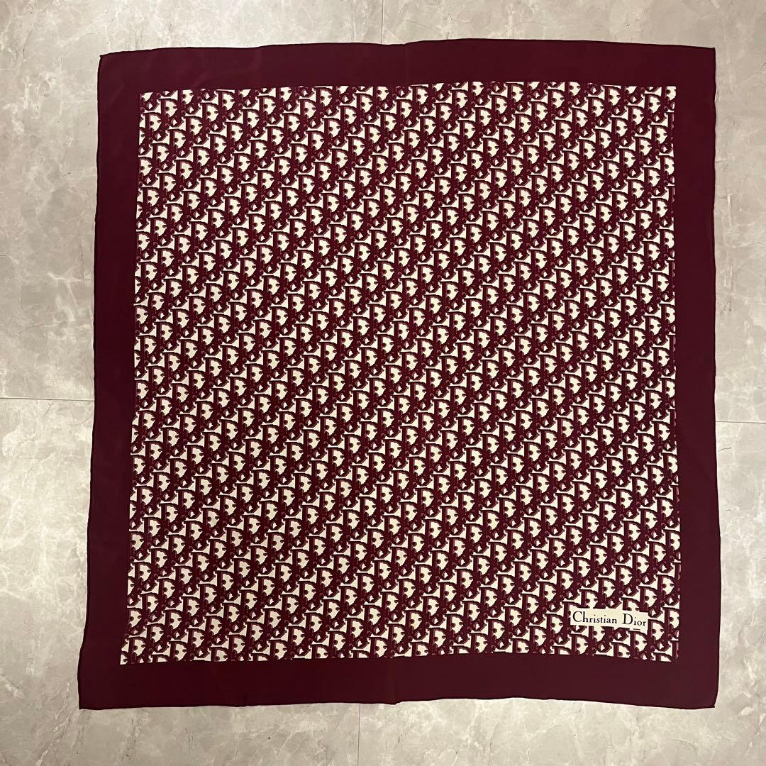 Christian Dior 大判スカーフ　シルク　スカーフ　ビンテージ
