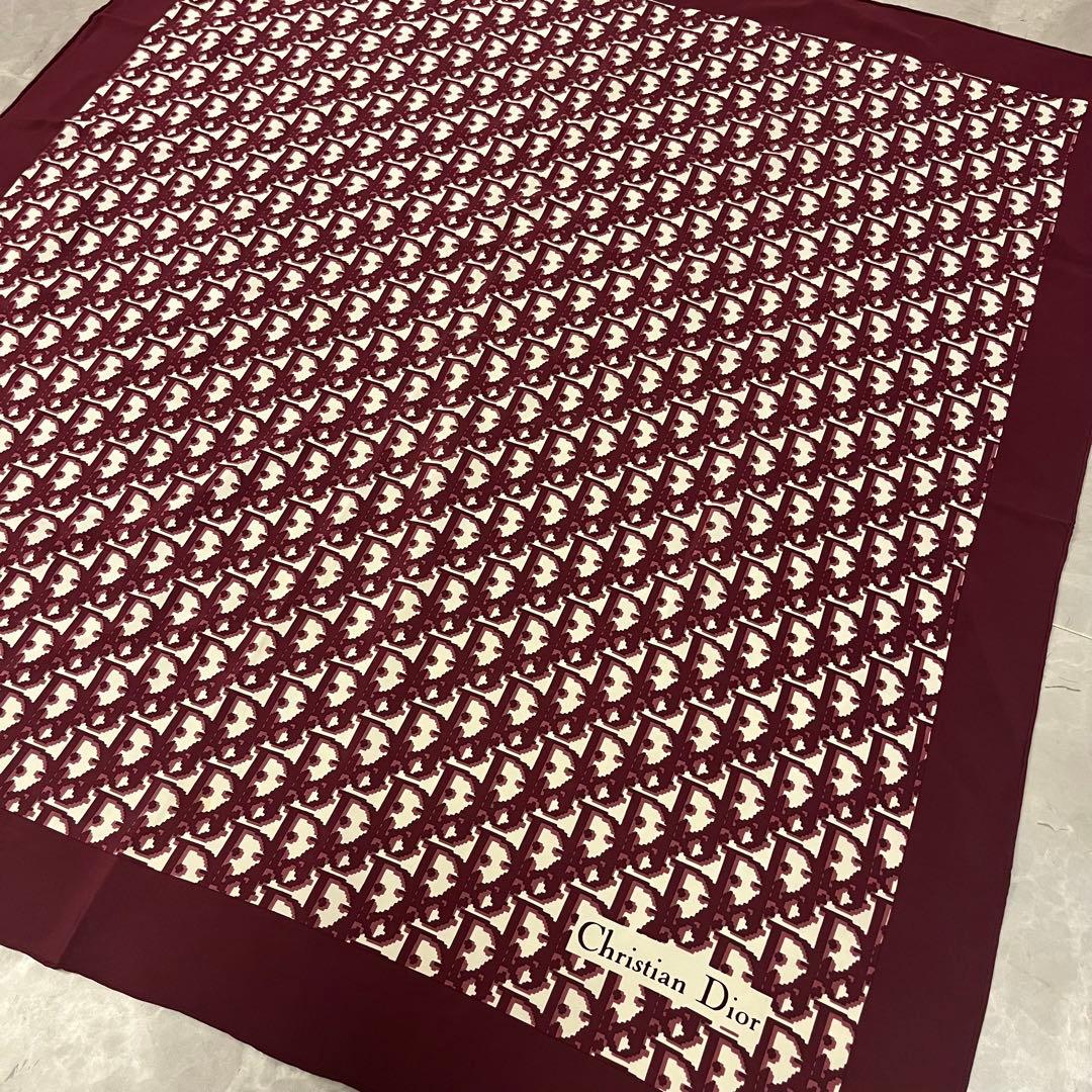 Christian Dior 大判スカーフ　シルク　スカーフ　ビンテージ