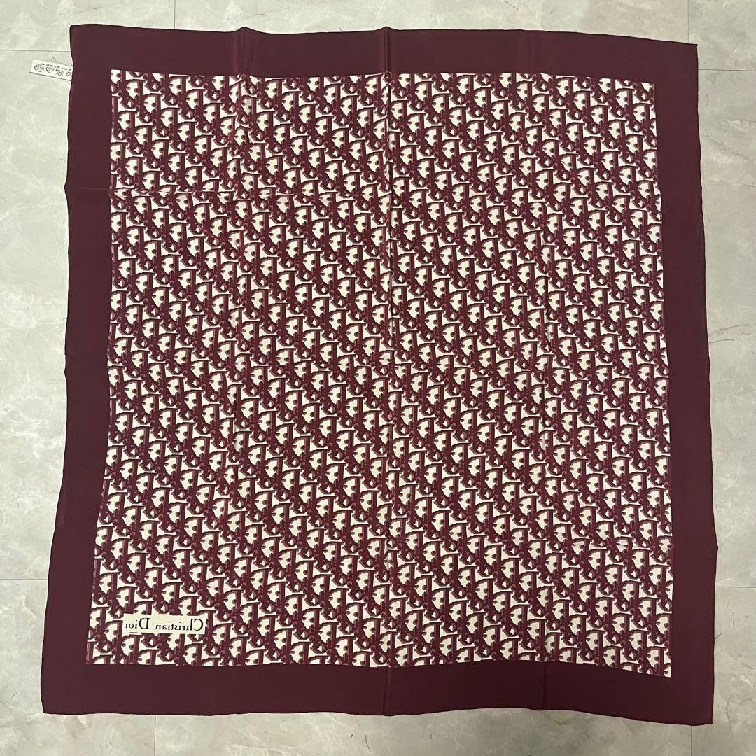 Christian Dior 大判スカーフ　シルク　スカーフ　ビンテージ