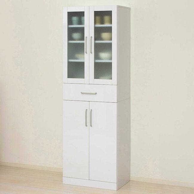 鏡面メラミン仕様 食器棚幅60cm カップボード高さ180cm（833）