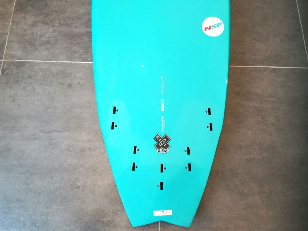 【美品】NSP6'4ft フィン/デッキパッド/リーシュ7ft含 ショートボード