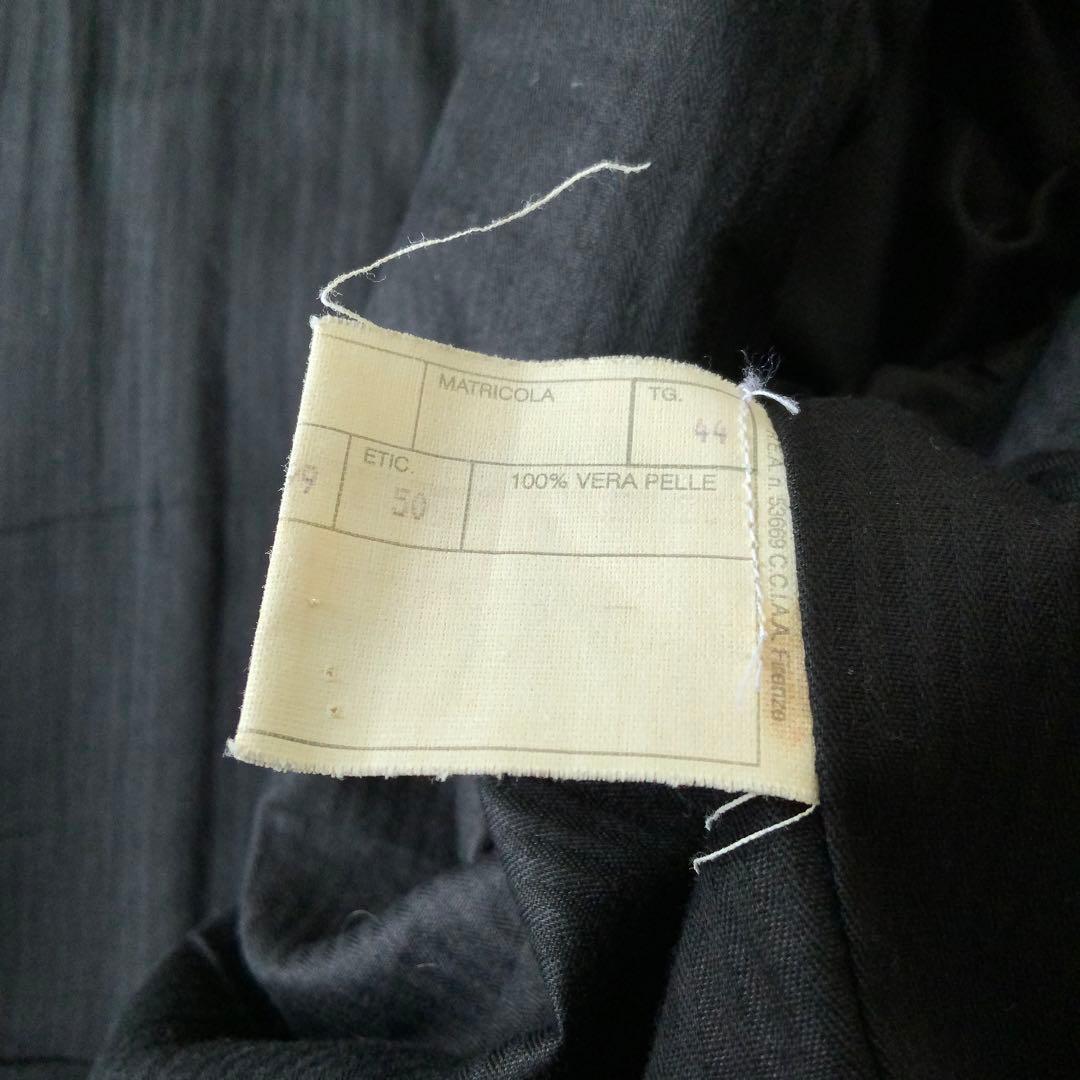 チンクアンタ Cinquanta スタンドカラーシングルライダース 44ブラック