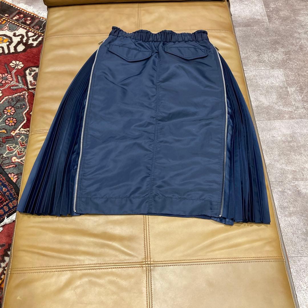 【sacaiサカイ】ジッパー　プリーツスカート　MA１