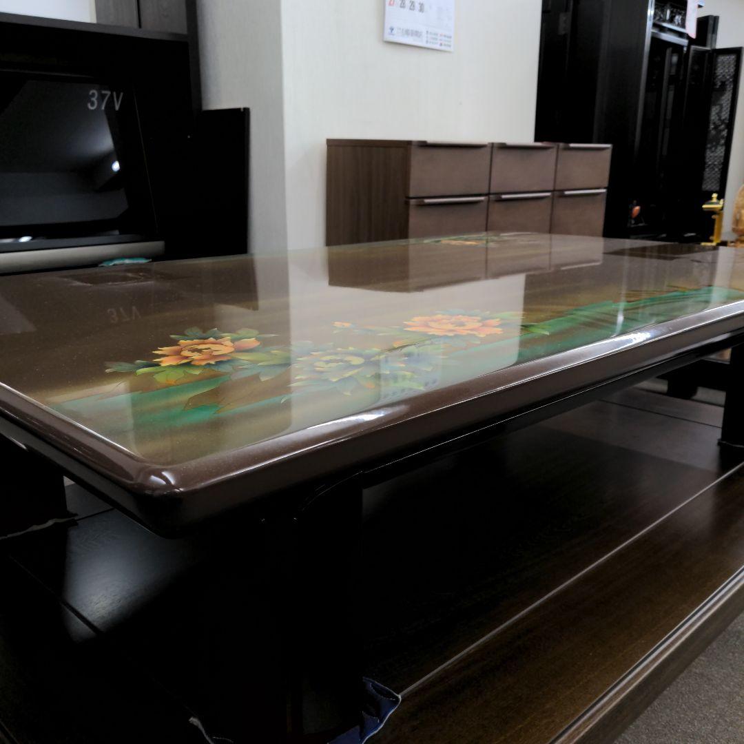 最終 未使用 送料込み 座卓 ローテーブル フラワー大