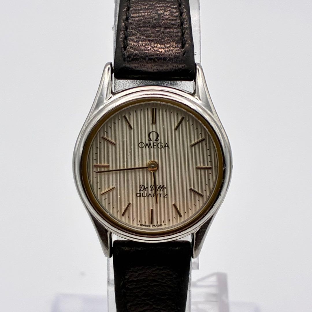 OMEGA オメガ　腕時計　デビル　稼動品　プッシュ式　黒　シルバー　1365