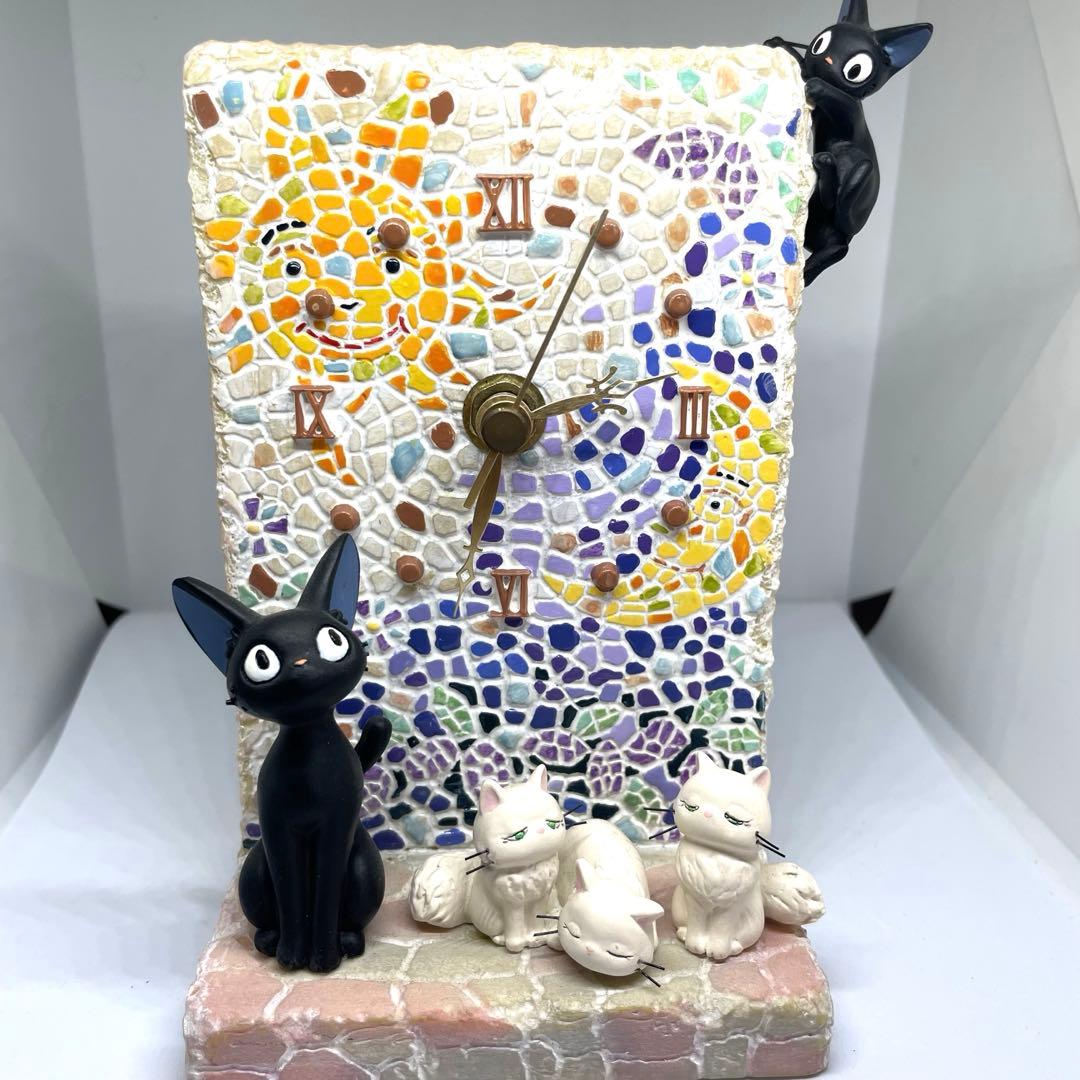 【廃盤】魔女の宅急便 ジジ モザイクアート ジオラマ置時計 ベネリック製 ジブリ