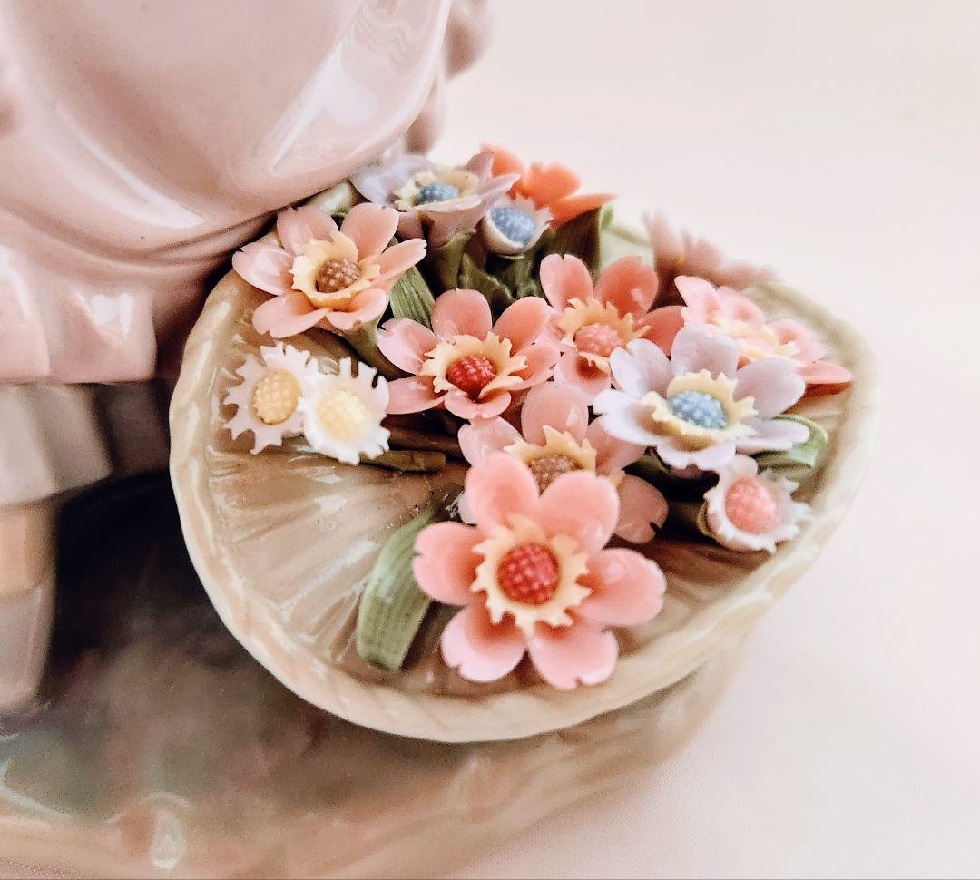 userリヤドロ【美品】フィギュリン《花のバスケット》5027〘希少廃盤〙