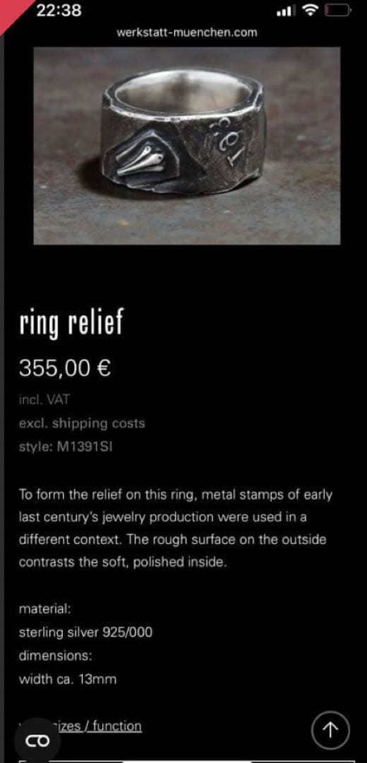 Werkstatt:munchen ワークスタットミュンヘン　リング 15号