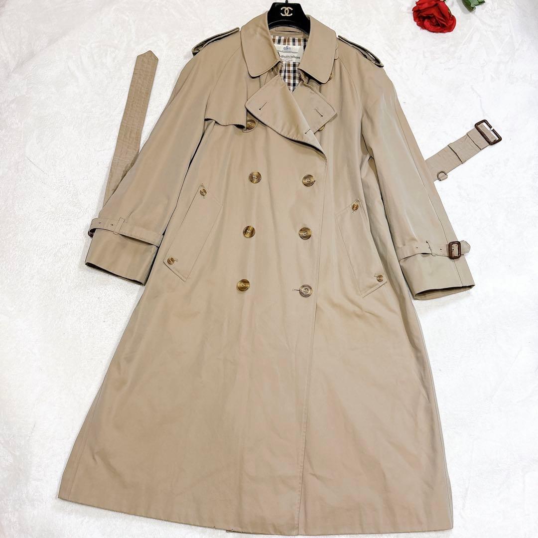 極美品✨　アクアスキュータム　トレンチコート ベージュ　メンズ　ロング　38