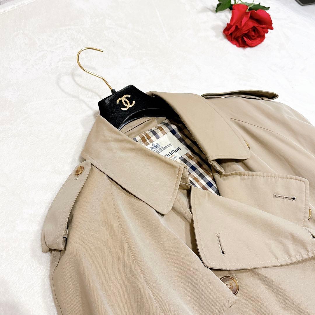 極美品✨　アクアスキュータム　トレンチコート ベージュ　メンズ　ロング　38