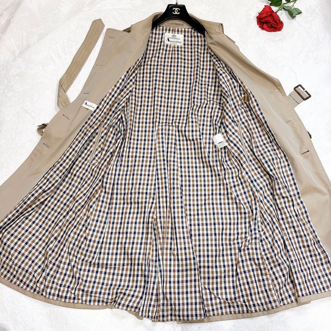 極美品✨　アクアスキュータム　トレンチコート ベージュ　メンズ　ロング　38