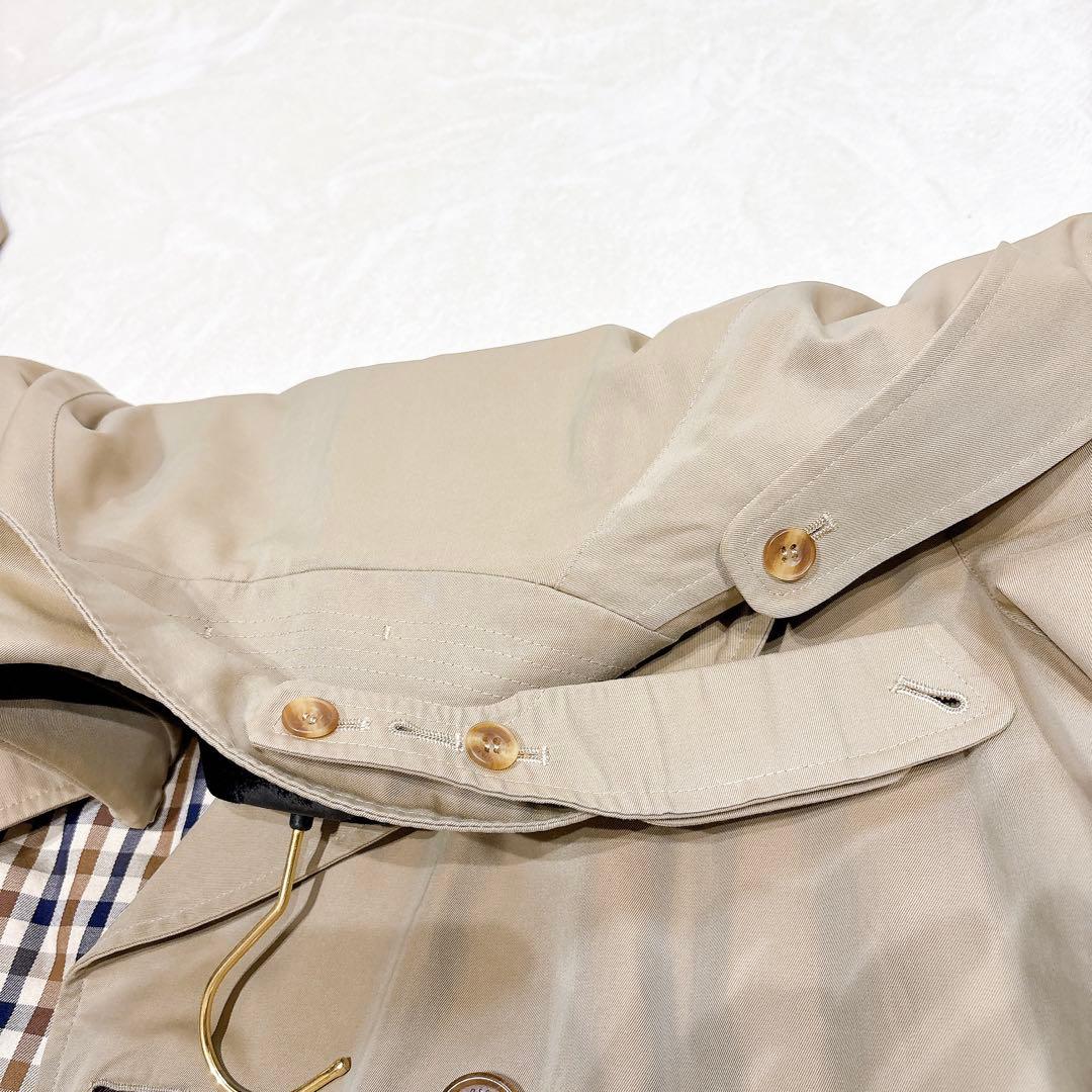 極美品✨　アクアスキュータム　トレンチコート ベージュ　メンズ　ロング　38