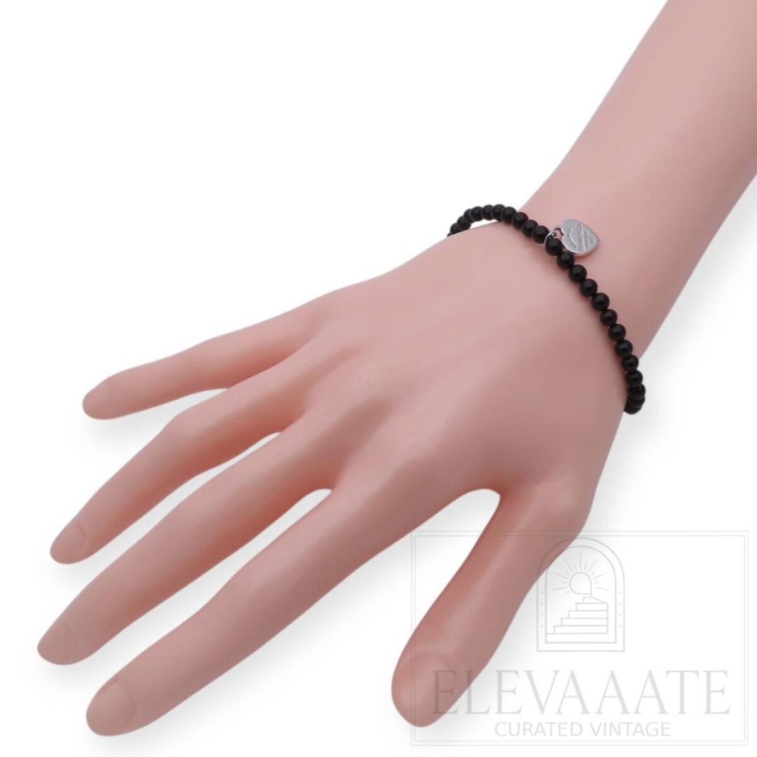 ティファニー リターントゥ ハート オニキス ボール ブレスレット TO66