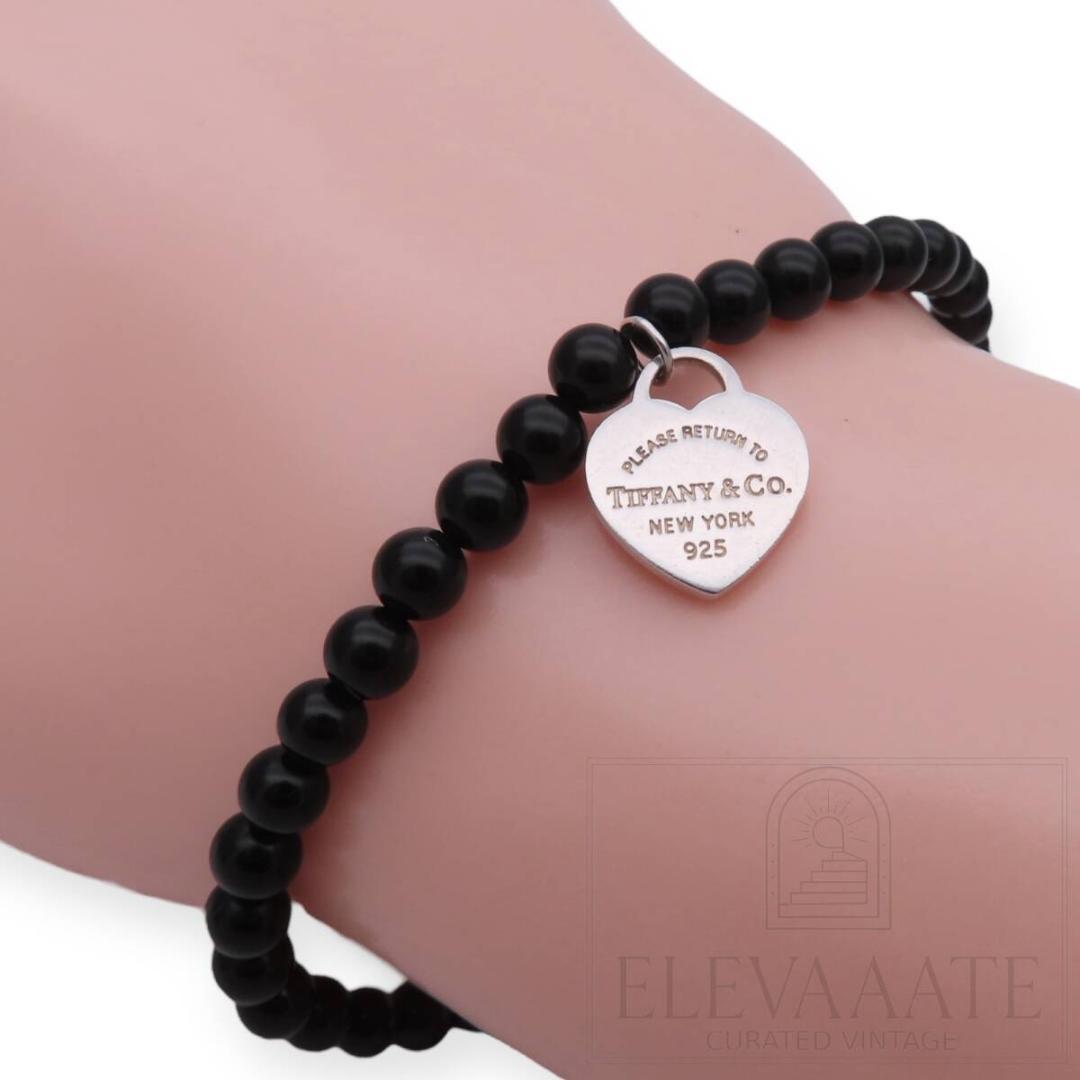 ティファニー リターントゥ ハート オニキス ボール ブレスレット TO66