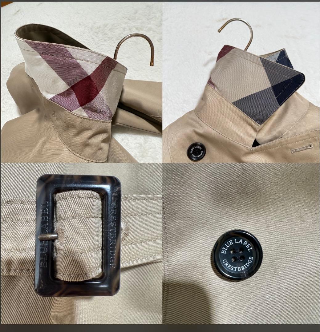 美品　ブルーレーベルクレストブリッジ たトレンチコート　ライナー付き 38