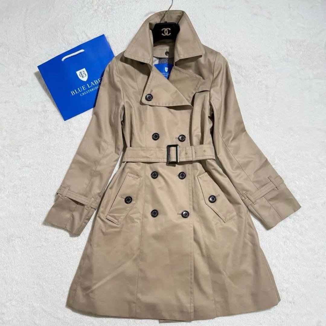 美品　ブルーレーベルクレストブリッジ たトレンチコート　ライナー付き 38