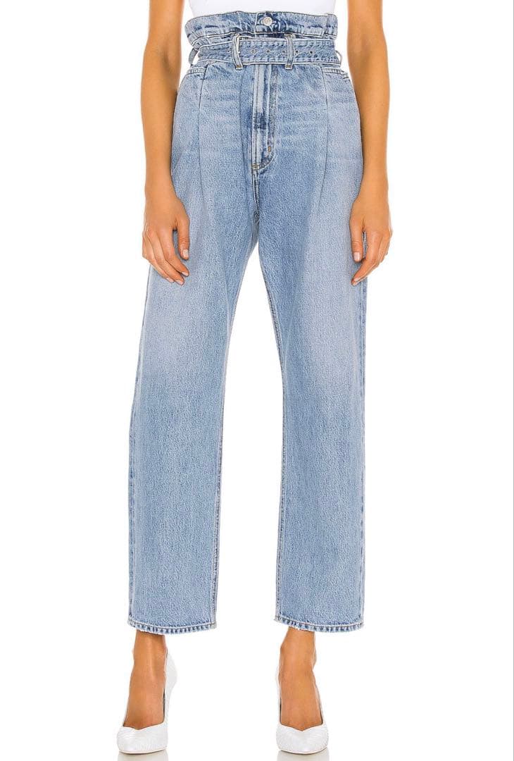 AGOLDE ハイウエストデニムパンツ ベルト付き