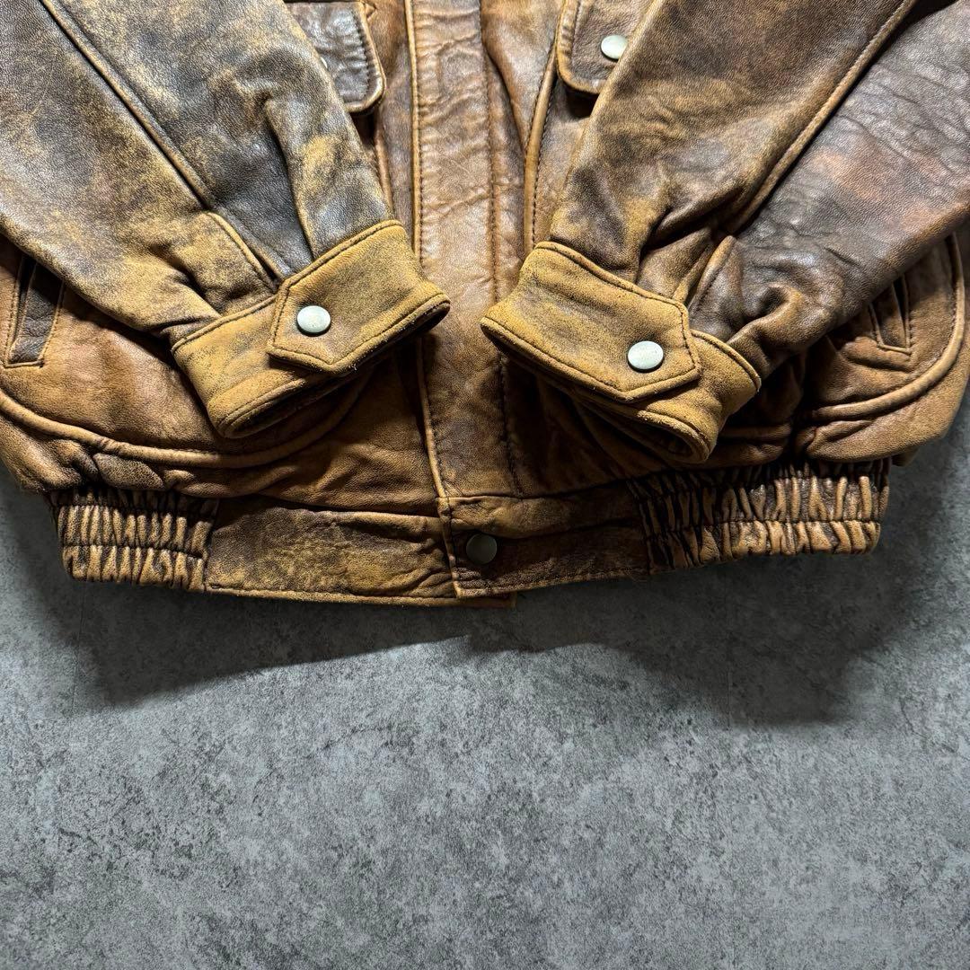 【90s vintage】フライトジャケット　G-1 A-2 短丈　本革　襟ボア
