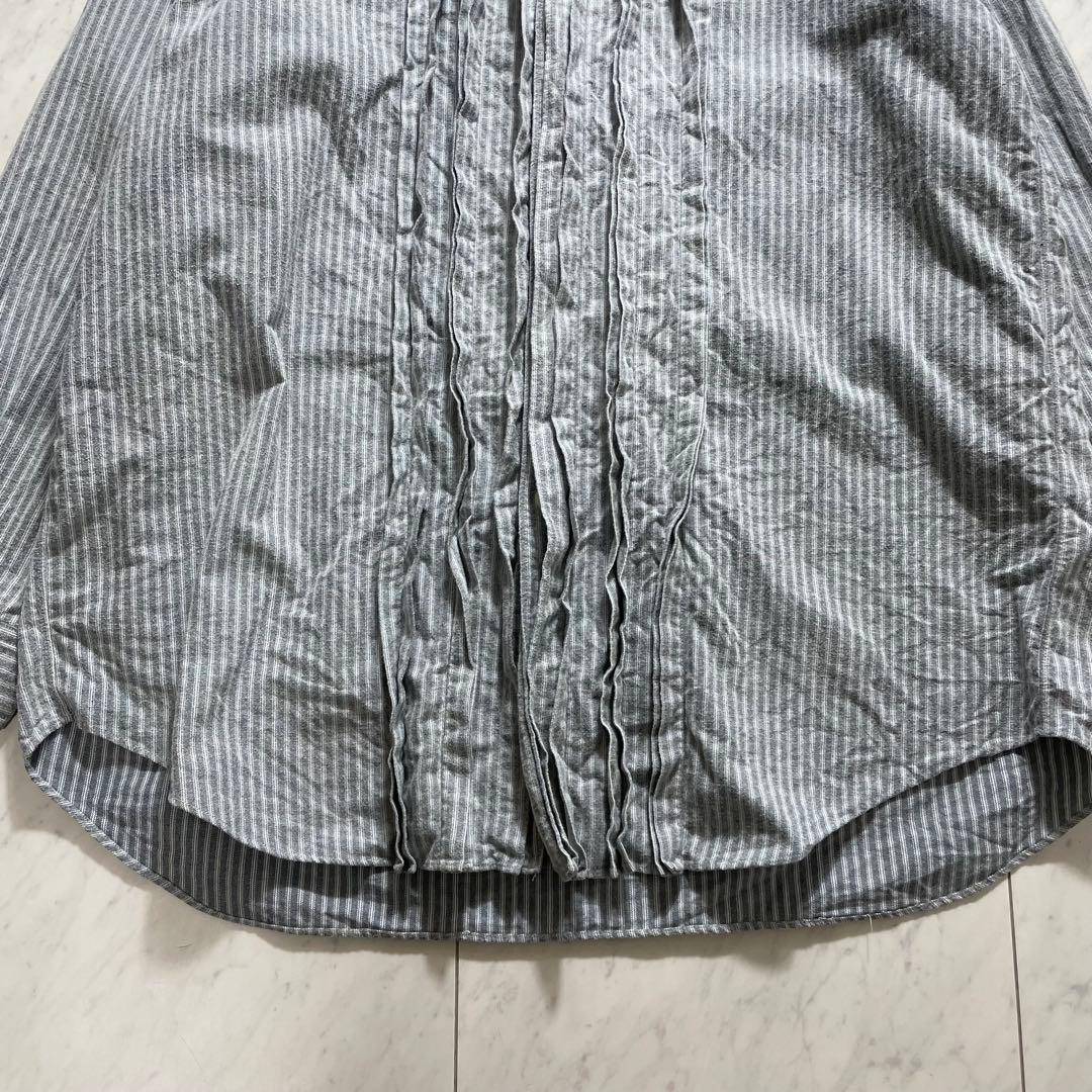 コムデギャルソンオム 田中オム 長袖シャツ ピンタック ストライプ 90s