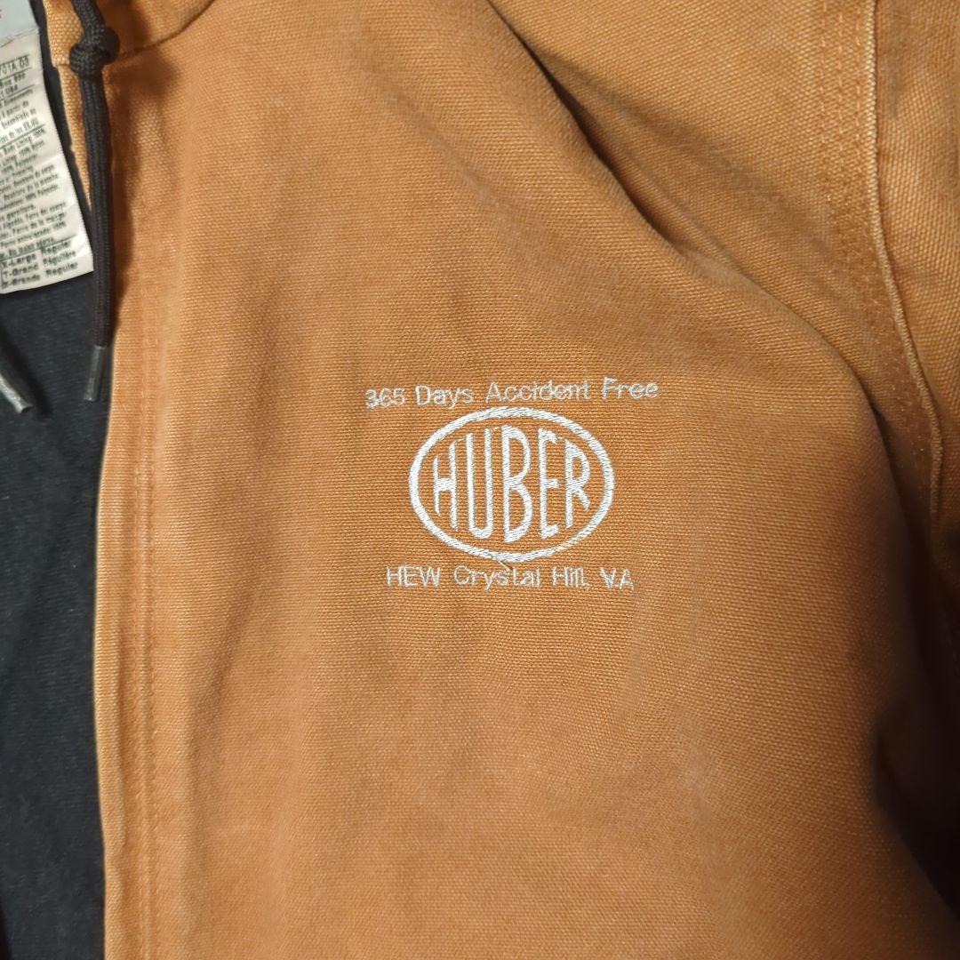 カーハート Carhartt フード付きブラウンジャケット 企業ロゴ