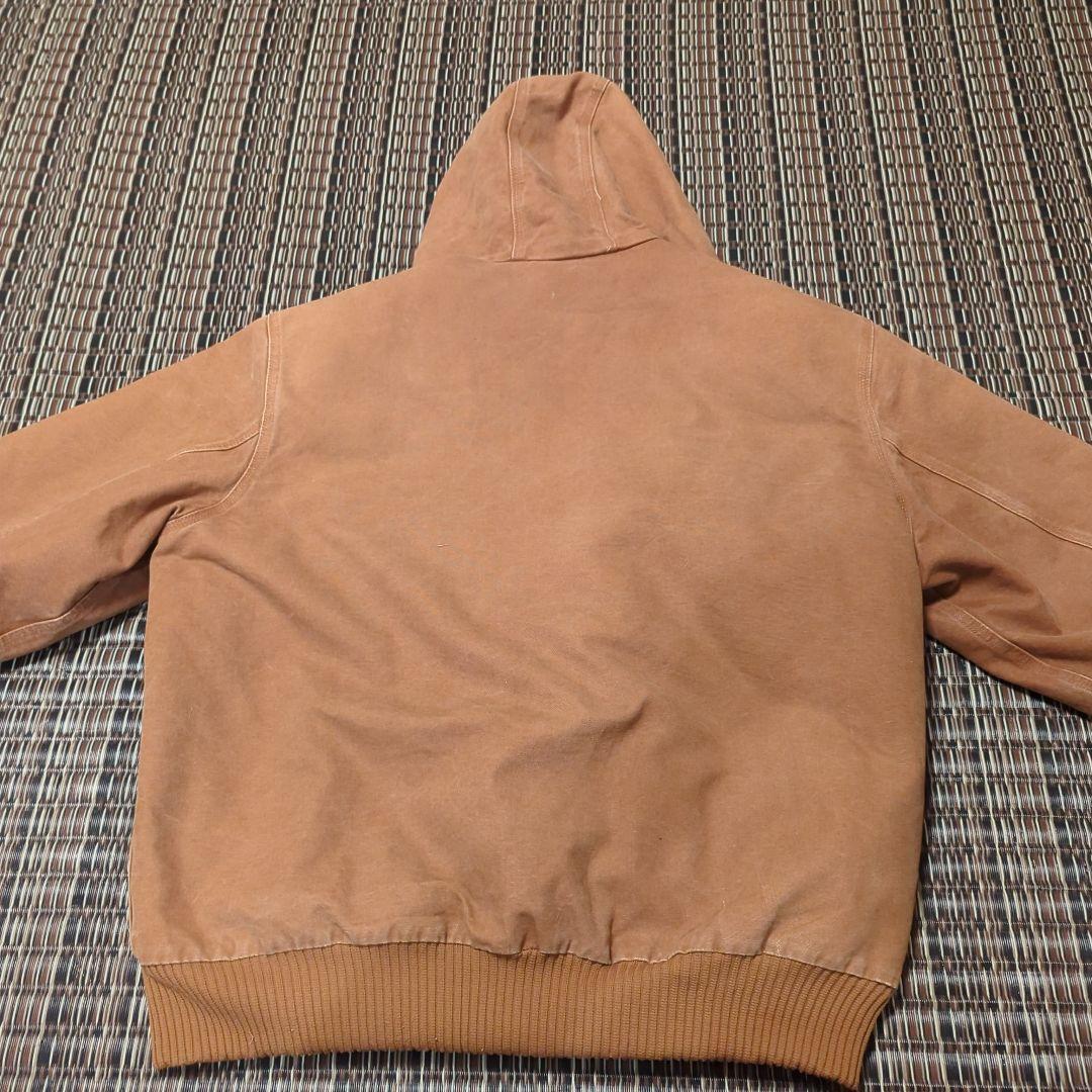 カーハート Carhartt フード付きブラウンジャケット 企業ロゴ