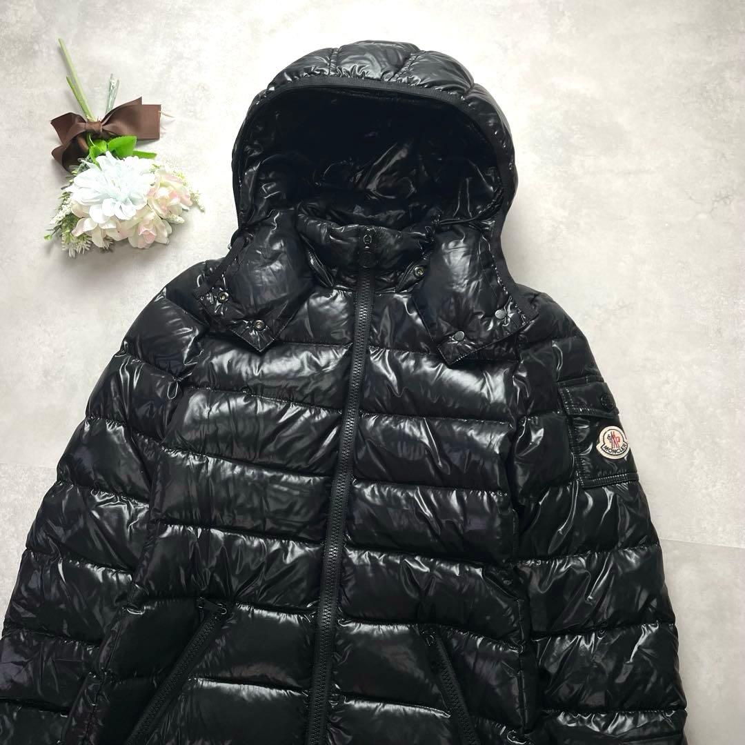 高級感✨モンクレール MOKA モカ ダウンコート 黒 サイズ00 ロゴワッペン