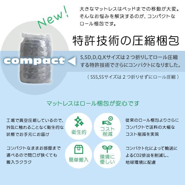 ポケットコイルマットレス セミダブル ブラック [7097]