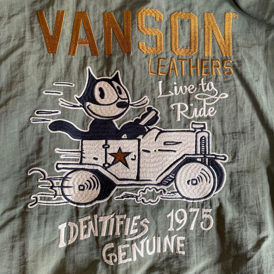 VANSON × FELIX リバーシブル 刺繍スカジャン XXL