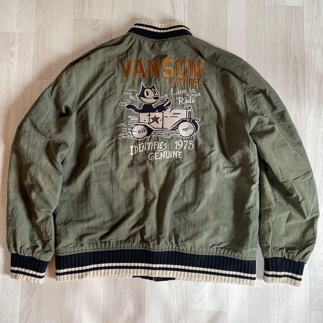 VANSON × FELIX リバーシブル 刺繍スカジャン XXL