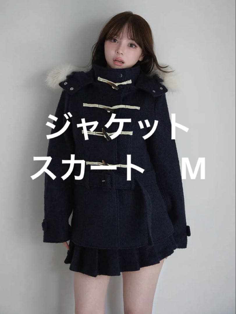 Nicole fur belt jacket&skirt セット売り