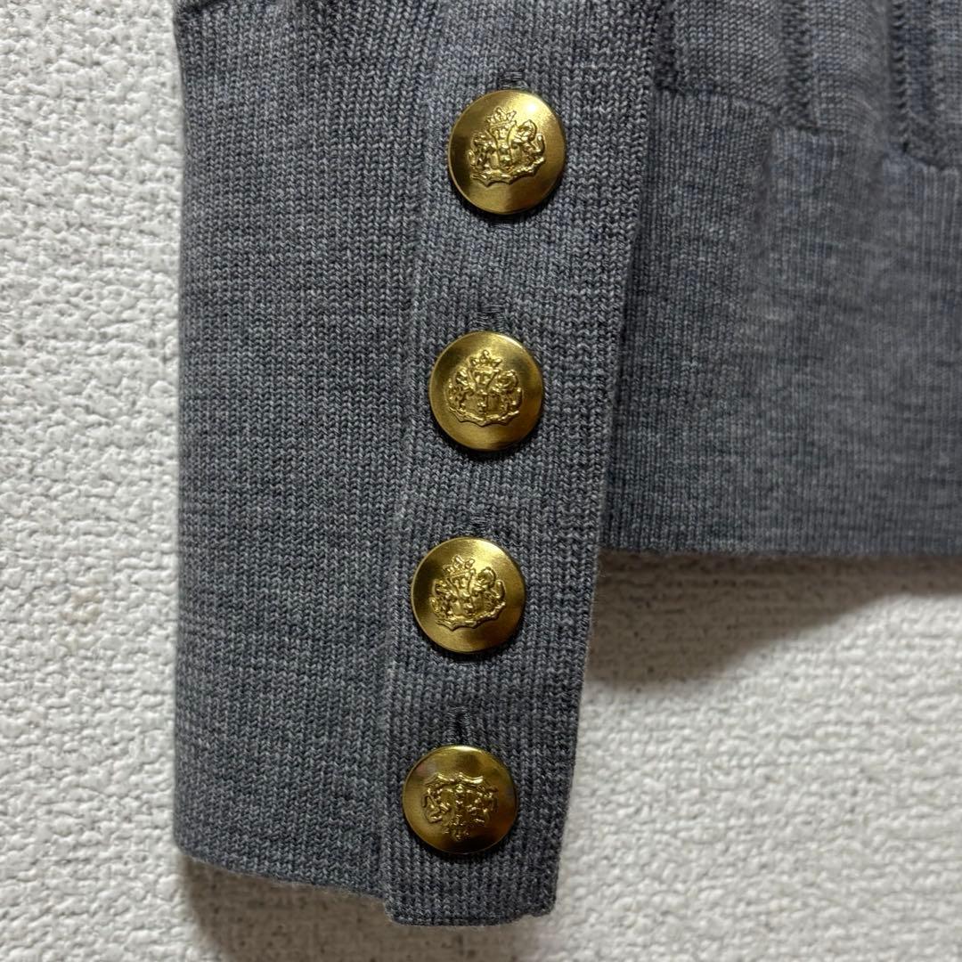 美品 EPOCA ヘリンボンニット グレー