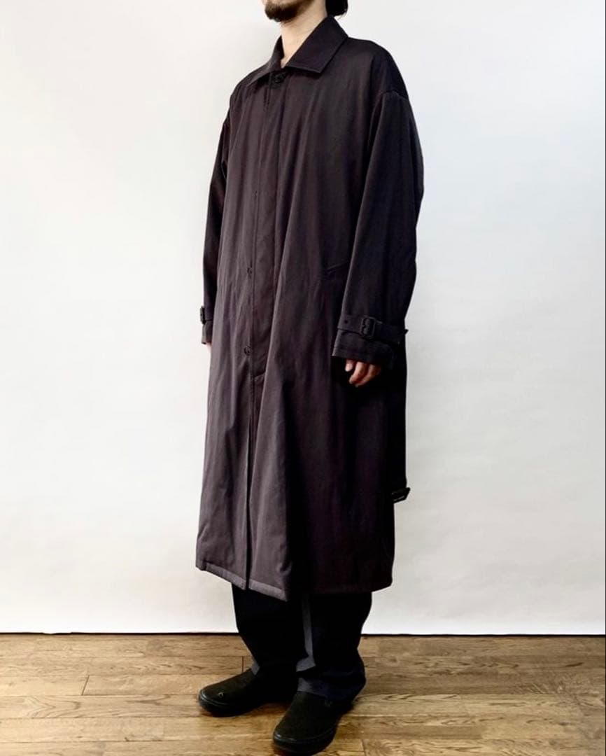 AURALEE シャンブレーツイル 中綿 ステンカラー パテッド コート