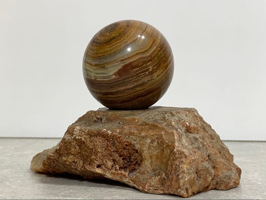 鑑賞石 天然石 木星 1.314kg オニキス 瑪瑙 メノウ ジュピター 台座付