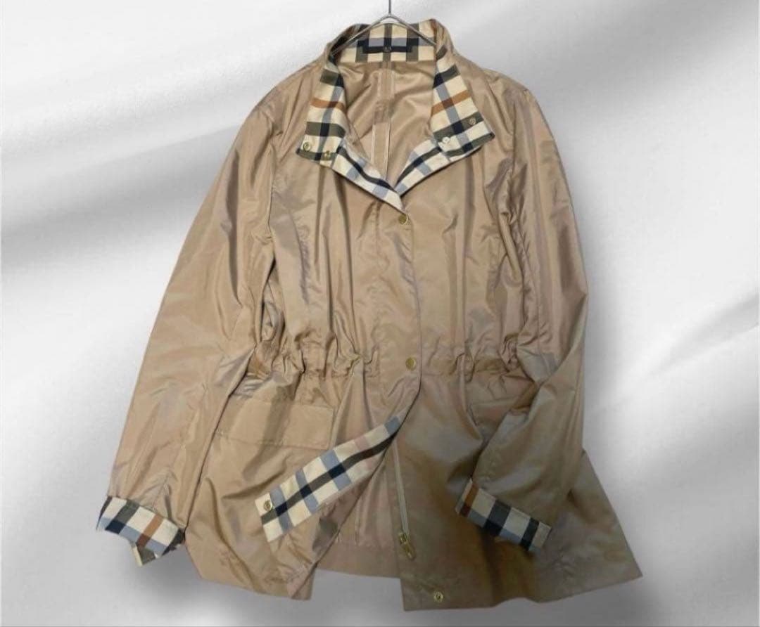 大きいサイズ！DAKSチェック切り替えライトアウター　42