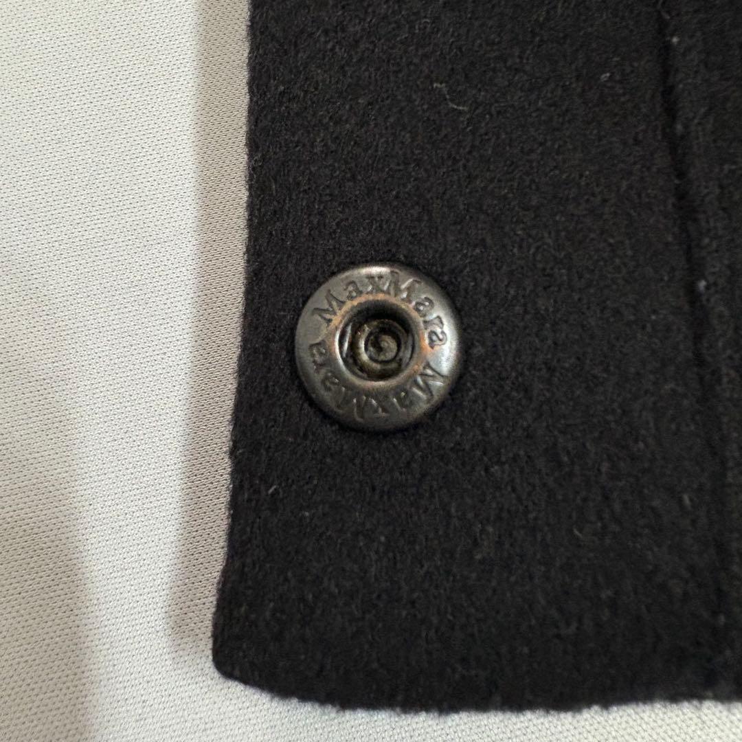 美品✨マックスマーラ フーデッドコート 白タグ カシミヤ ブラック 40