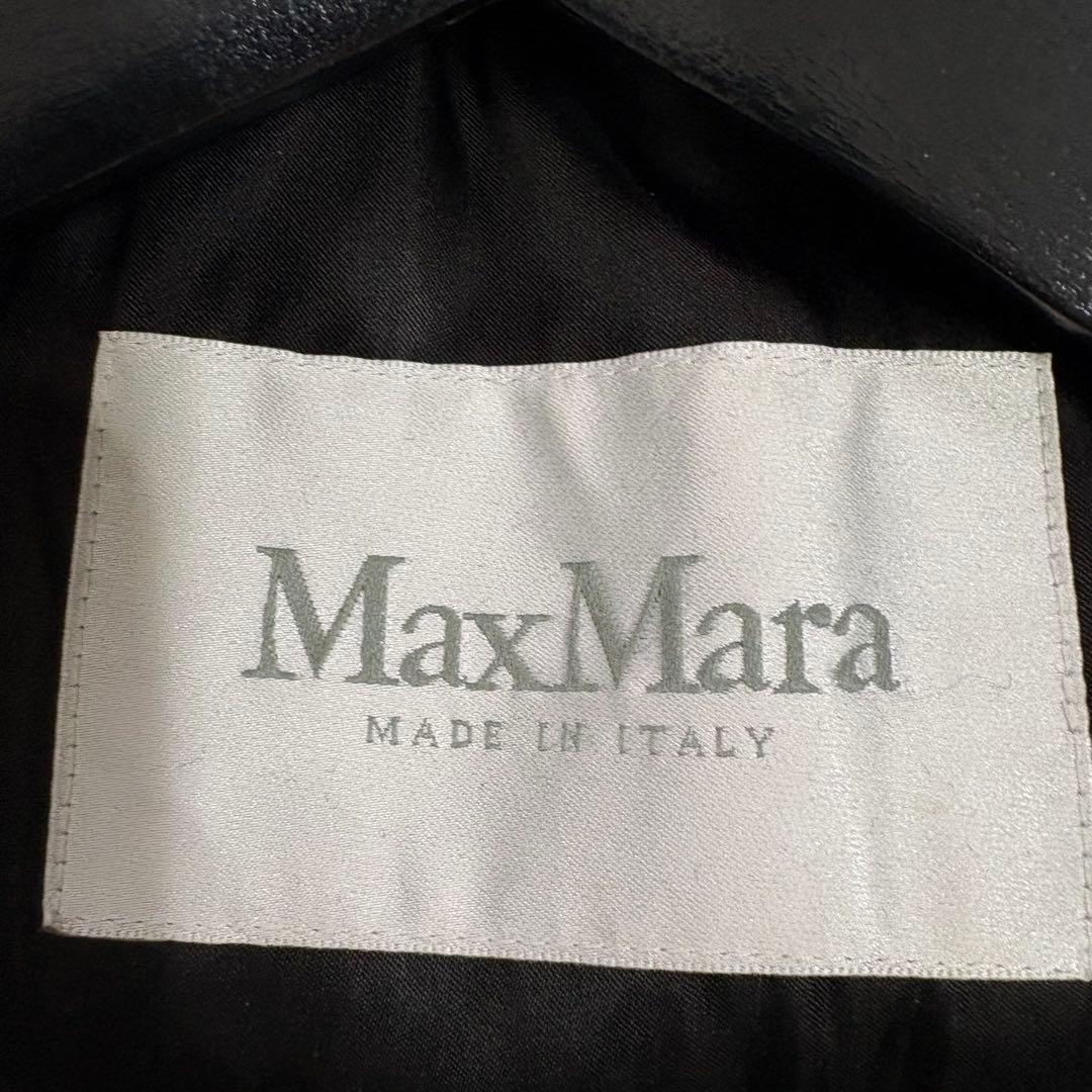 美品✨マックスマーラ フーデッドコート 白タグ カシミヤ ブラック 40