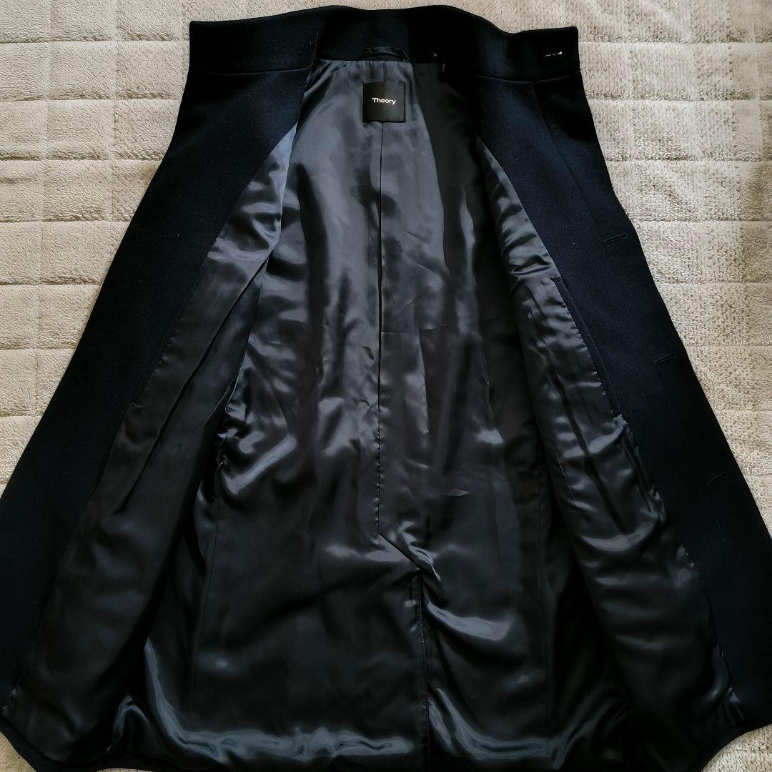 セオリー BELVIN スタンドカラーコート カシミヤ混 ロング XS