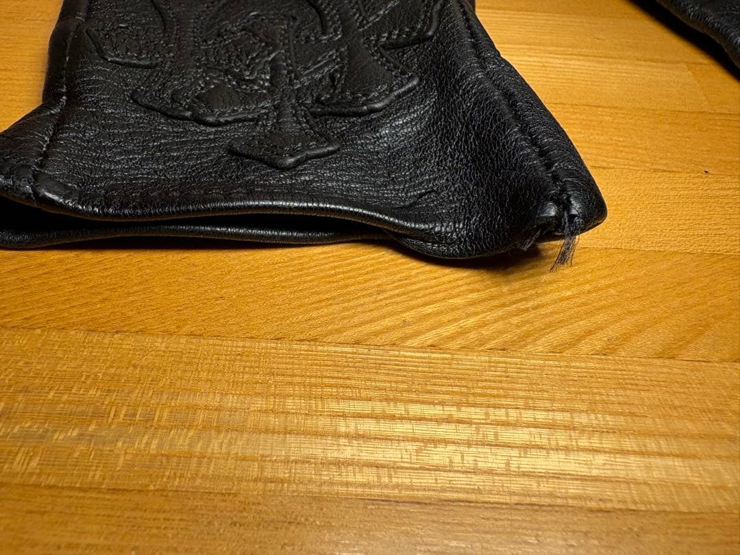 CHROMEHEARTS クロムハーツ 3セメタリークロスパッチ レザーグローブ