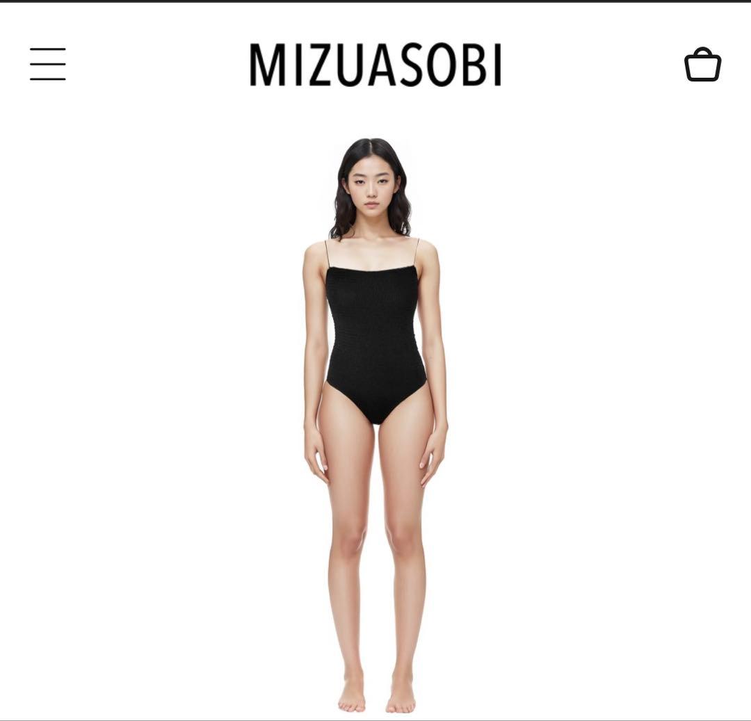 MIZUASOBI Spaghetti Swimsuit ブラック