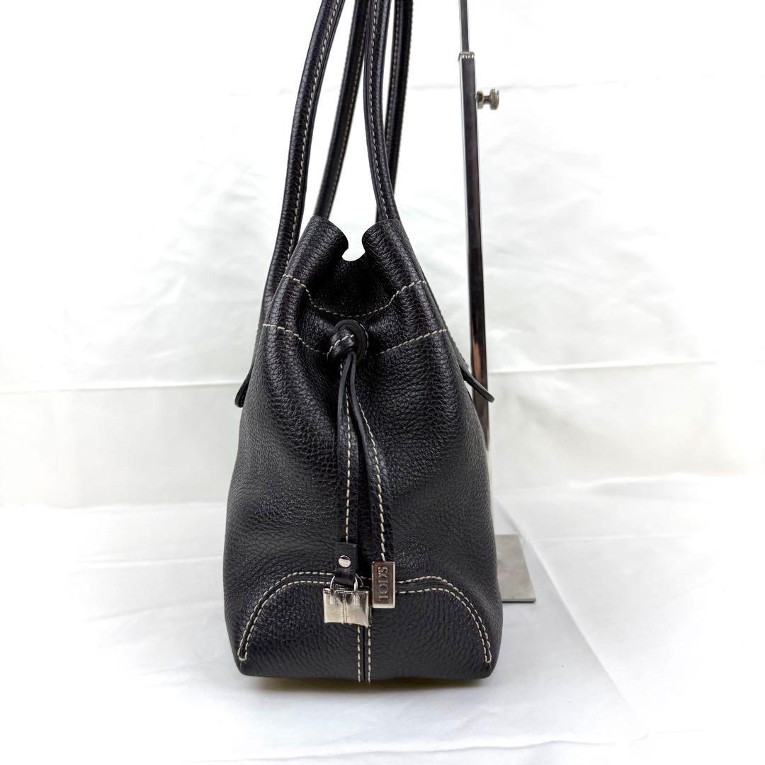 正規品 TOD’S トッズ Dバッグ ロゴ トートバッグ 肩掛け A4可 黒