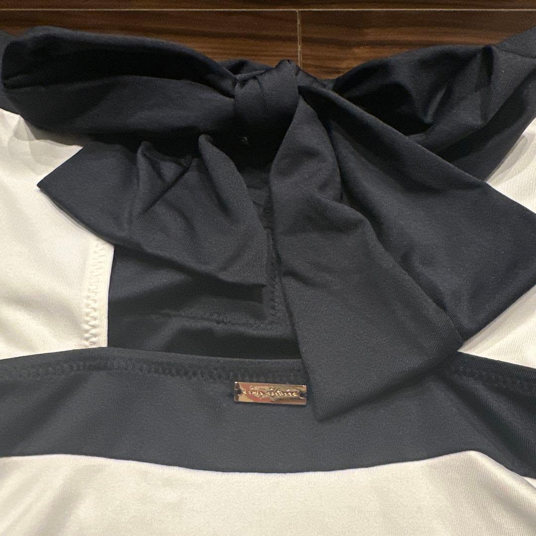 エイミーイストワールド新品未使用 モノトーンリボン付きハイウエスト水着