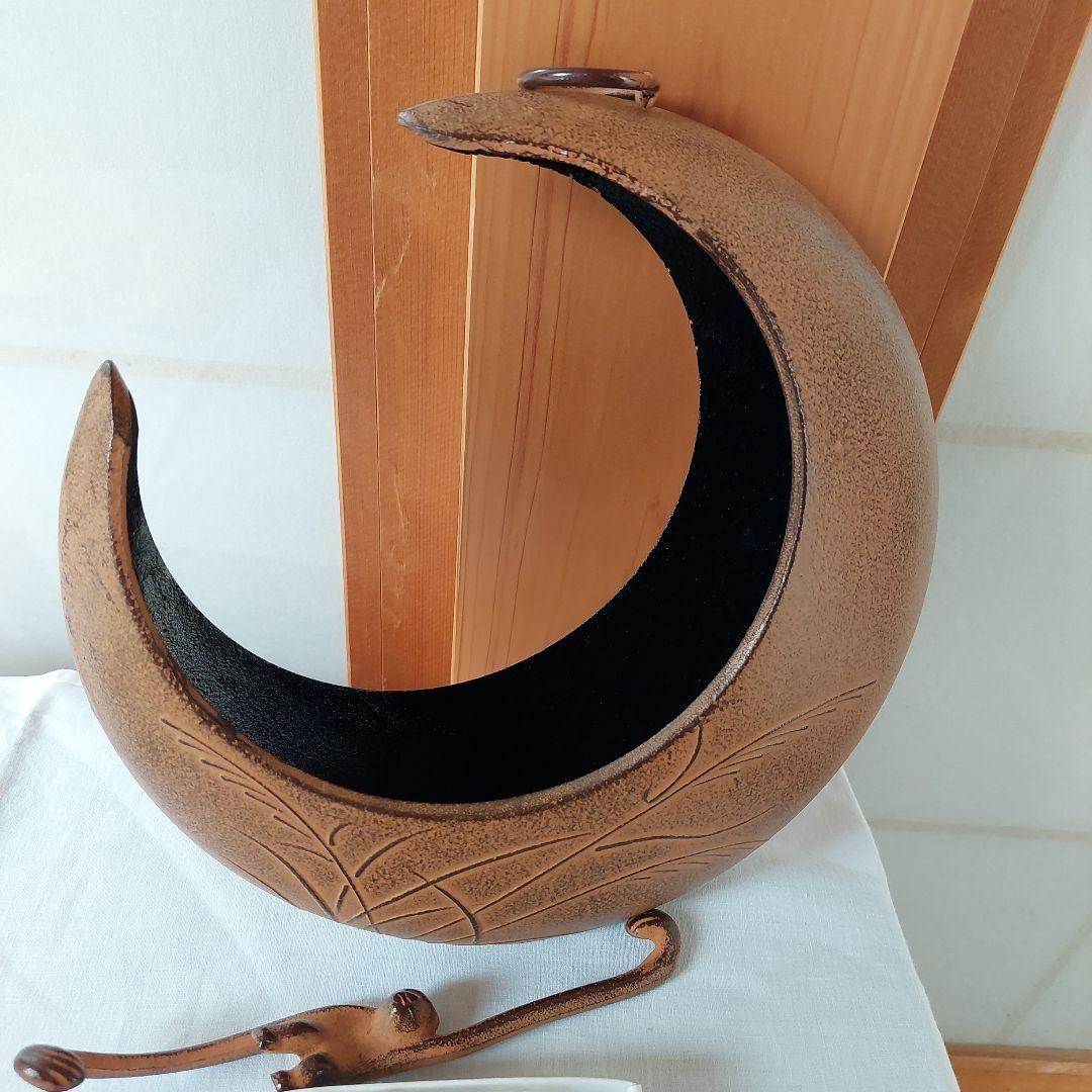 南部鉄器　岩鋳　吊り花器　猿手フック 　猿 　置物 花器　池坊好み　華道　茶道