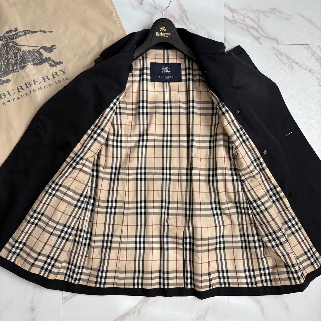 人気◆バーバリーロンドン ベルト付 トレンチコート ショート丈 9号 M