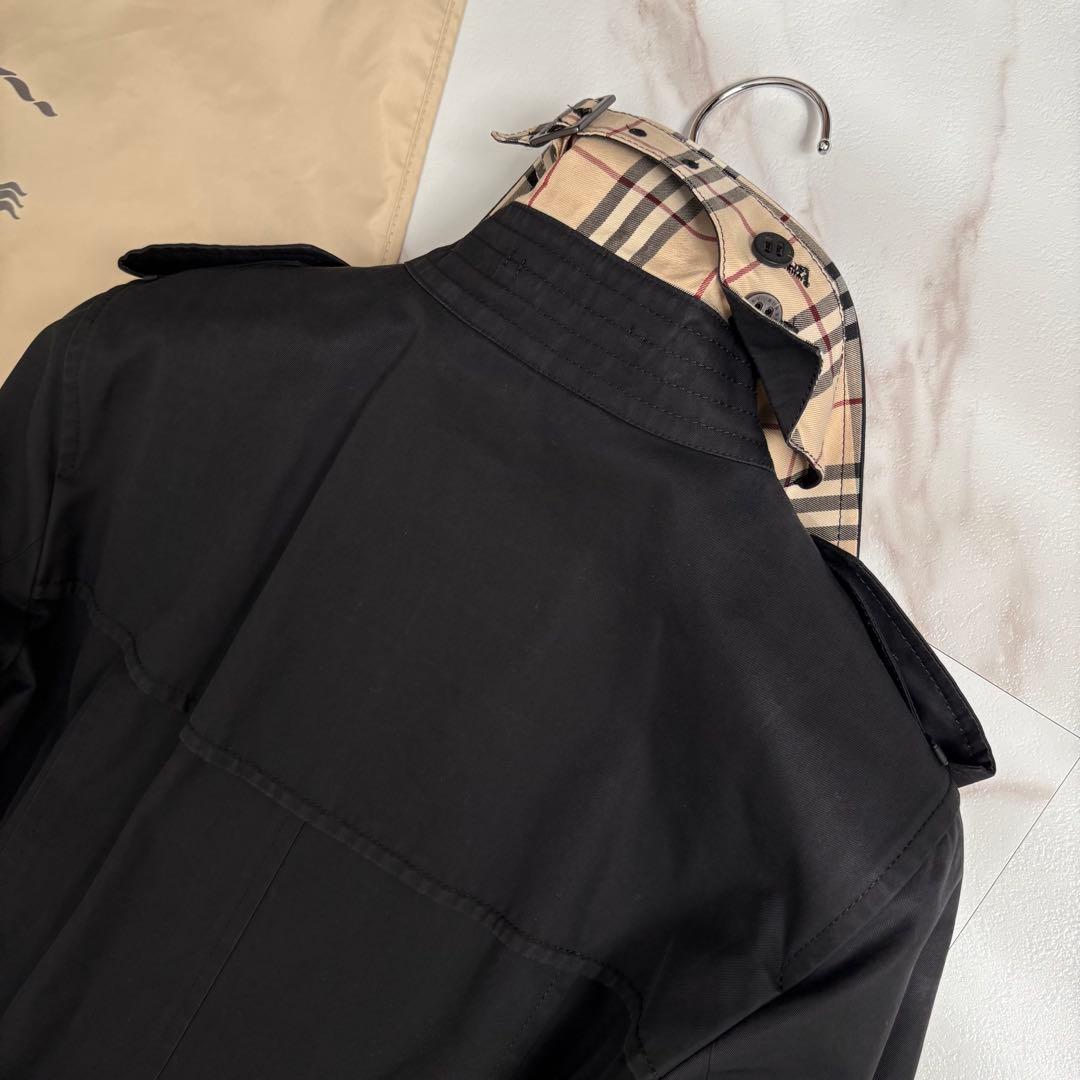 人気◆バーバリーロンドン ベルト付 トレンチコート ショート丈 9号 M