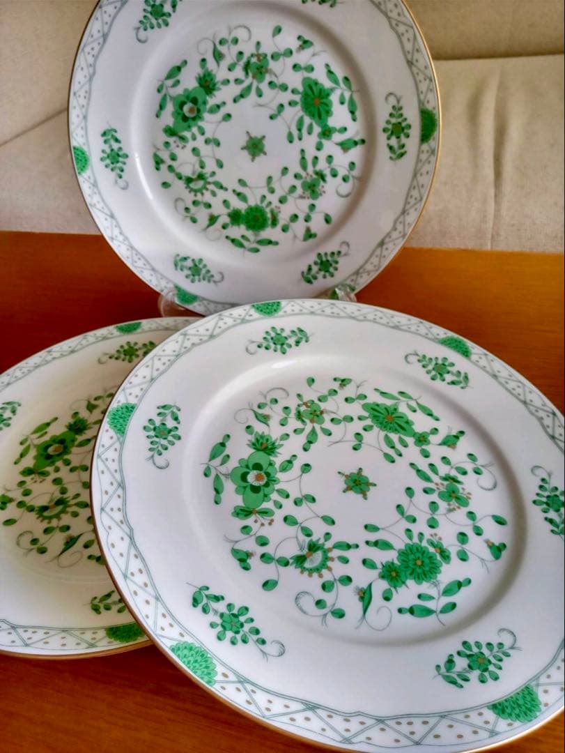 美品　レイノー　リモージュ インドの華　3枚　フランス　24.5㎝