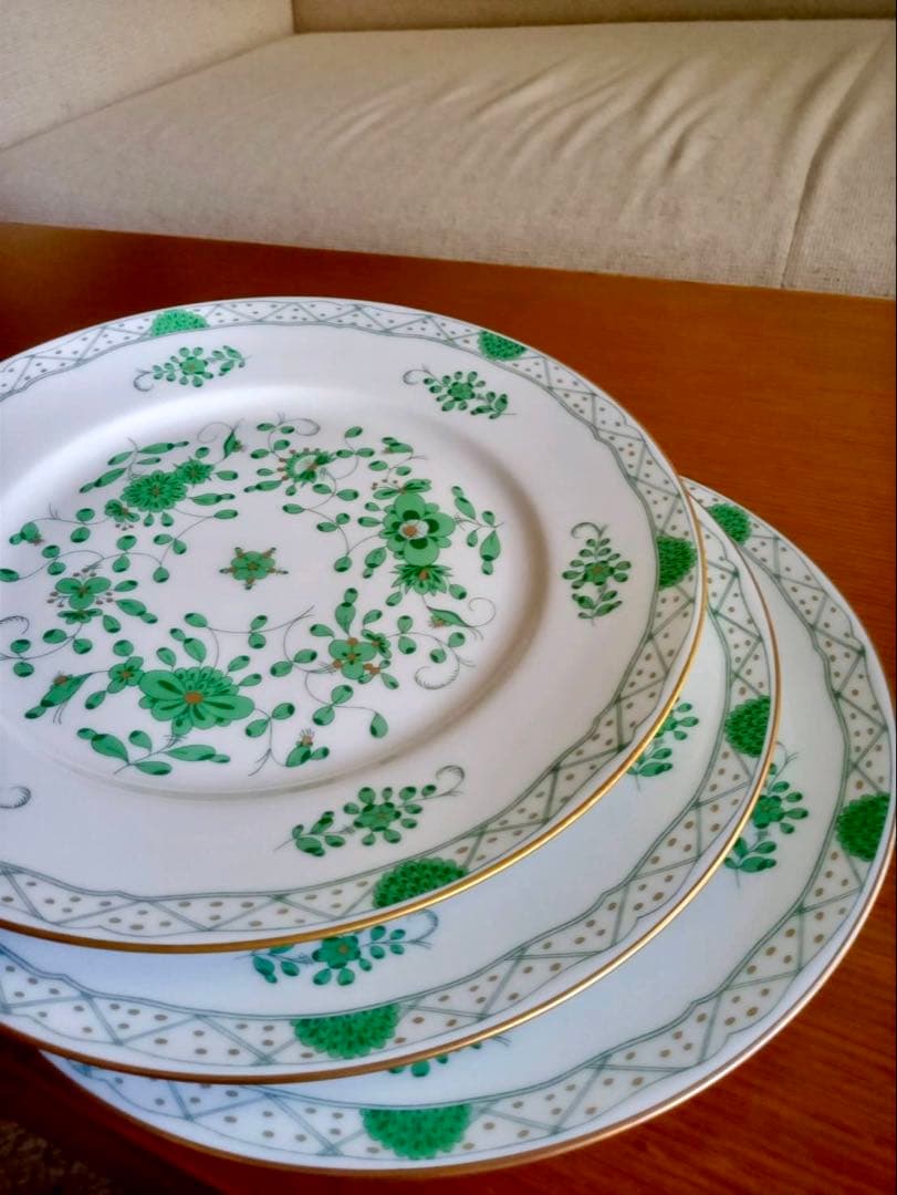 美品　レイノー　リモージュ インドの華　3枚　フランス　24.5㎝