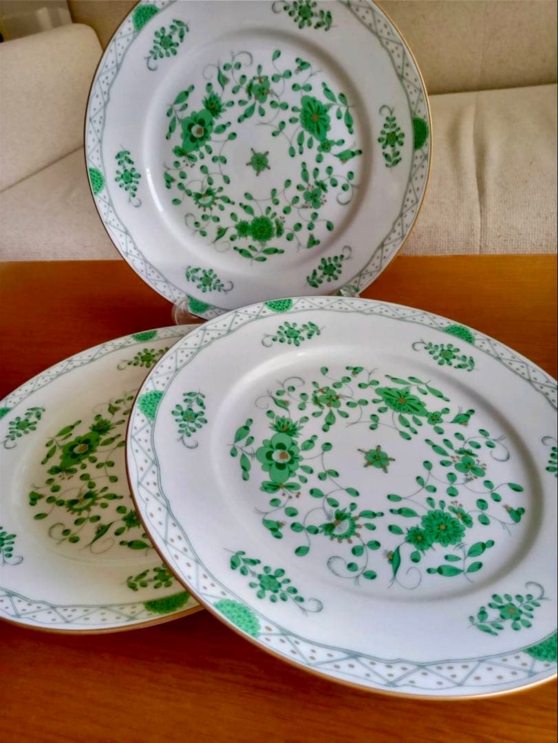 美品　レイノー　リモージュ インドの華　3枚　フランス　24.5㎝